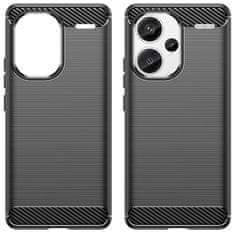 Techsuit Carbon Shield TPU puzdro pre Xiaomi Redmi Note 13 Pro Plus - Čierna KP36682