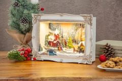 Strend Pro Dekorácia MagicHome Vianoce, Vianočný obraz, LED, 3D, 3xAA, interiér, 28,5x8,2x21,2 cm