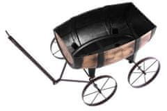 Strend Pro Kvetináč Strend Pro Woodeff, 41,5x29x19cm, whiskey barel wagon