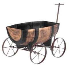 Strend Pro Kvetináč Strend Pro Woodeff, 41,5x29x19cm, whiskey barel wagon