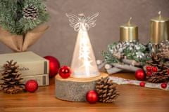Strend Pro Dekorácia MagicHome Vianoce, anjel, LED, sklenený, 3xAAA, 7x15 cm