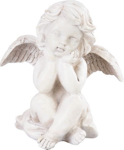 Strend Pro Dekorácia MagicHome, Anjel, polyresin, na hrob, 8x7x9 cm