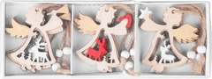 Strend Pro Ozdoba MagicHome Vianoce, anjel, závesná, bal. 9 ks, 5,5x7,5 cm