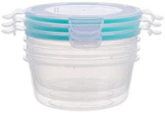 Strend Pro Dóza MagicHome Lunchbox, okrúhla, Clip, sada 3 ks, 700 ml, 14,5x14,5x7,5 cm