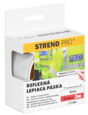 Strend Pro Páska Strend Pro, reflexná, samolepiaca, extra viditeľná, biela, 50 mm x 2 m