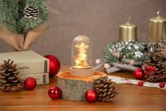 Strend Pro Dekorácia MagicHome Vianoce, stromček v kupole, LED, teplá biela, interiér, 5,5x9 cm