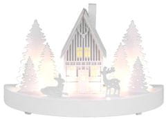 Strend Pro Dekorácia MagicHome Vianoce, Horáreň, 6x LED, MDF, 2xAAA, 25x12x28 cm