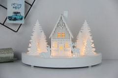 Strend Pro Dekorácia MagicHome Vianoce, Horáreň, 6x LED, MDF, 2xAAA, 25x12x28 cm