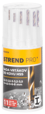 Strend Pro Sada vrtákov, Strend Pro, do kovu, 13,3x5,4x5,4 cm, bal. 11 ks