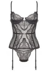 Beautynight Dámsky korzet Ravenna corset black + Nadkolienky Gatta Calzino Strech, čierna, L/XL