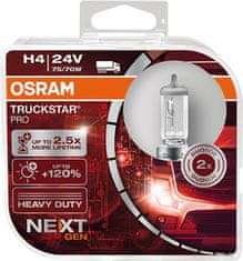 Osram OSRAM H4 24V 75/70W P43t TRUCKSTAR PRE NEXT GEN plus 120% viac svetla 2ks 64196TSP-HCB