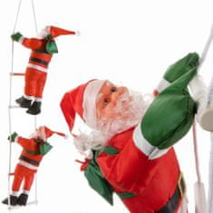 Ruhhy  22519 Vianočné dekorácie Santa Claus na rebríku 120 cm