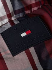 Tommy Hilfiger Červeno-modrá pánska zimná prešívaná bunda Tommy Hilfiger New York Check Puffer Jacket S