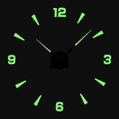 PRIM Nalepovacie hodiny Luminiferous II, zelená 120 cm