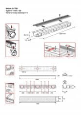 INNA Lineárny odvodňovací kanál kanálová oceľová mriežka 1000x98