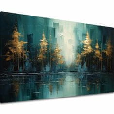 ARTMIE Moderný umelecký obraz Zlatý odlesk lesa - PREMIUM ART Moderný umelecký obraz Zlatý odlesk lesa - PREMIUM ART | 40x60 cm