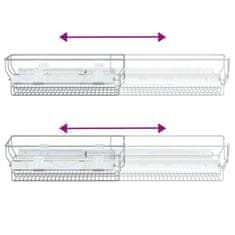 Vidaxl Vysúvacie drôtené košíky 2 ks strieborné 45 cm