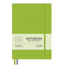 SHKOLYARYK Zápisník "Genius", zelená, A5, linajkový, 96 listov, tvrdé dosky, A5-7128L
