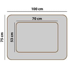 EDANTI Pelech Pre Psa Veľké L, Demontovateľné, Pohovka, Matrac, Vankúš, Mat, Hnedá Biela Rámovanie 100X75 Cm Ortopedické