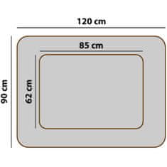 EDANTI Pelech Pre Psa Veľké Xl, Vodotesné, Demontovateľné, Pohovka, Matrac, Vankúš, Mat, Ekokoža, Oceľový Biela Rámovanie 120X90 Cm Comfort