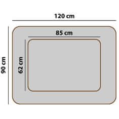 EDANTI Pelech Pre Psa Veľké Xl, Obojstranné, Dvojfarebné, Demontovateľné, Pohovka, Matrac, Vankúš, Mat, Oceľovo-Sivá Čierna Rámovanie 120X90 Cm