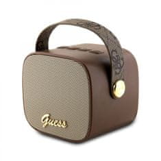 Guess Reproduktor Mini Bluetooth PU 4G Strap hnedý