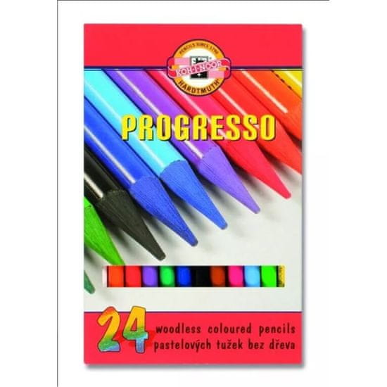 KOH-I-NOOR Pastelky v laku PROGRESSO 24ks