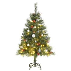 Vidaxl Umelý výklopný vianočný stromček 150 LED a sada gúľ 150 cm