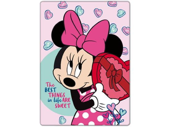 BrandMac Detská deka Minnie Mouse Hearts