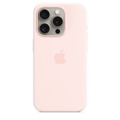 iPhone 15 Pre Silicone Case with MS - Light Pink