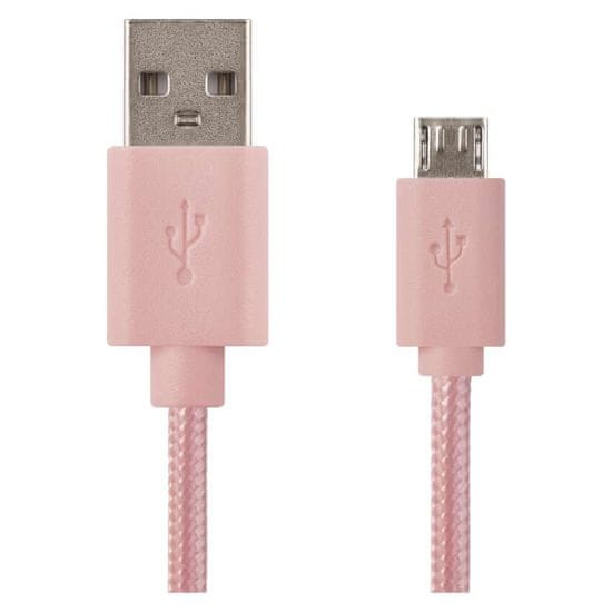 EMOS Nabíjací a dátový kábel USB-A 2.0 / micro USB-B 2.0, 1 m, ružový