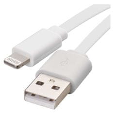 EMOS Nabíjací a dátový kábel USB-A 2.0 / Lightning MFi, 1 m, biely