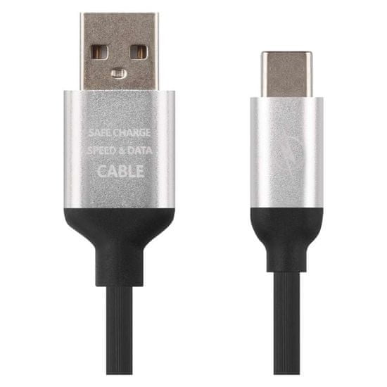 EMOS Nabíjací a dátový kábel USB-A 2.0 / USB-C 2.0, 1 m, čierny