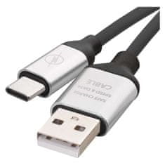 EMOS Nabíjací a dátový kábel USB-A 2.0 / USB-C 2.0, 1 m, čierny