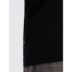 OMBRE Pánske tričko s dlhým rukávom V-NECK čierne MDN124079 XL