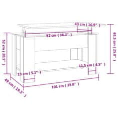 Vidaxl Konferenčný stolík sivý sonoma 101x49x52 cm spracované drevo