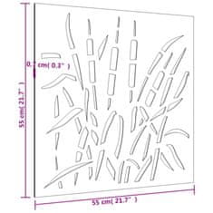 Vidaxl Záhradná dekorácia 55x55cm kortenová oceľ dizajn trávy