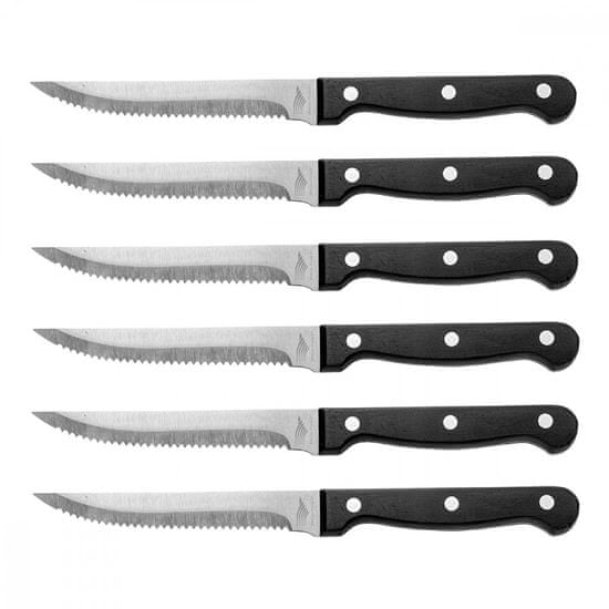 Northix Grilovacie nože - Zúbkovaný nôž na mäso - 6 ks