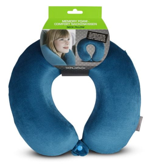 FABRIZIO Cestovný vankúš Memory Foam Pillow Blue