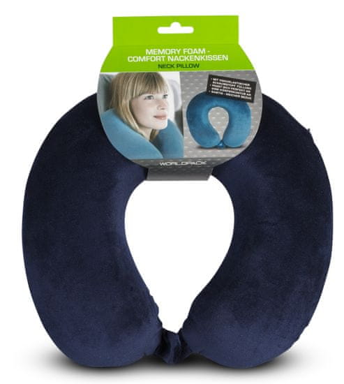 FABRIZIO Cestovní polštář Memory Foam Pillow Navy