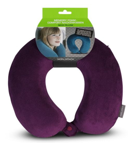 FABRIZIO Cestovní polštář Memory Foam Pillow Violet