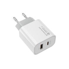 ColorWay AC nabíjačka Power Delivery Port PPS USB (Type-C PD + USB QC3.0) (30W), čierna, (CW-CHS037PD-WT)