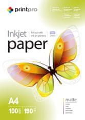 PrintPro Fotopapier PP matný 190g/m²,100ks,A4