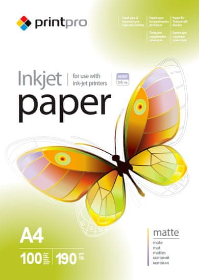 PrintPro Fotopapier PP matný 190g/m²,100ks,A4