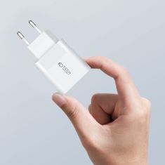 Tech-protect C20W sieťová nabíjačka 2x USB-C 20W PD, biela