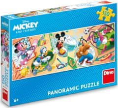 DINO Panoramatické puzzle Mickey a priatelia 150 dielikov