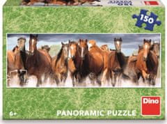 DINO Panoramatické puzzle Kone vo vode 150 dielikov