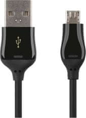 EMOS USB kábel 2.0 A/M - micro B/M 1m čierny, Quick Charge