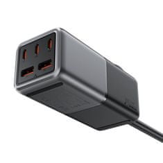 AceFast Sieťová nabíjačka/napájací pás Acefast Z2, GaN, 3xUSB-C, 2xUSB-A, 75W (čierna)