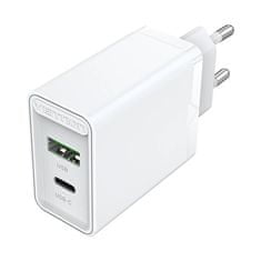 Vention Sieťová nabíjačka USB-A, USB-C Vention FBBW0-EU 18W/20W EU biela